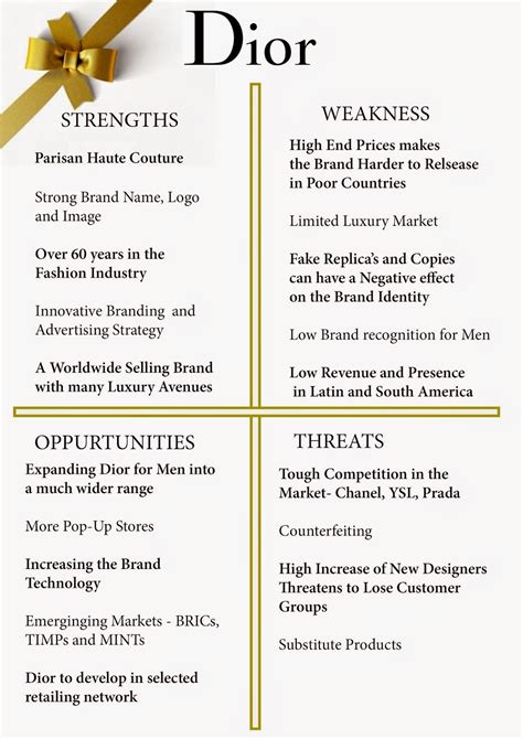 christian Dior swot analysis